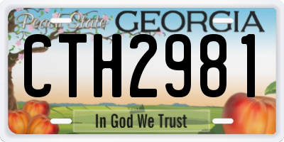 GA license plate CTH2981
