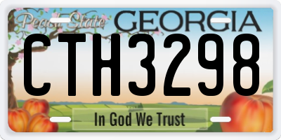 GA license plate CTH3298