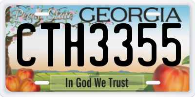 GA license plate CTH3355