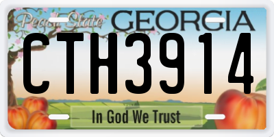 GA license plate CTH3914
