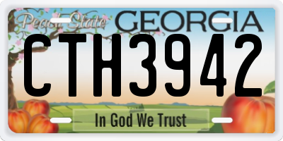 GA license plate CTH3942