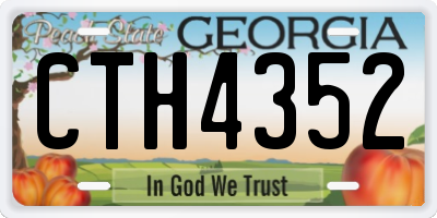 GA license plate CTH4352