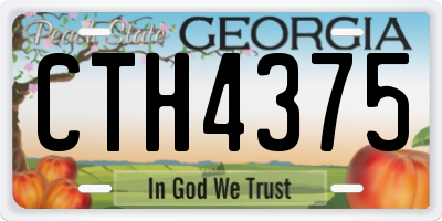 GA license plate CTH4375