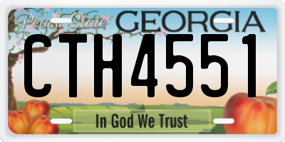 GA license plate CTH4551