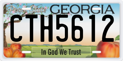 GA license plate CTH5612