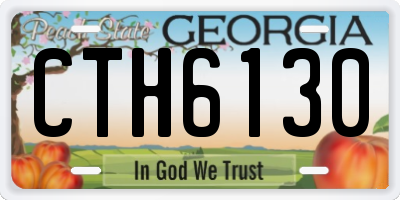 GA license plate CTH6130