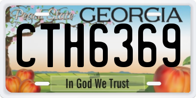 GA license plate CTH6369