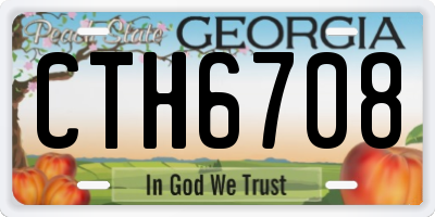 GA license plate CTH6708