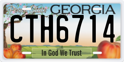 GA license plate CTH6714