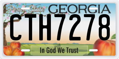 GA license plate CTH7278