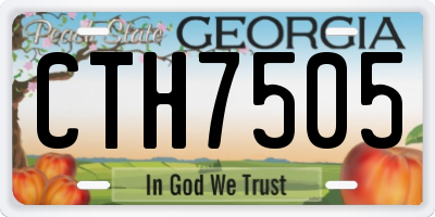 GA license plate CTH7505