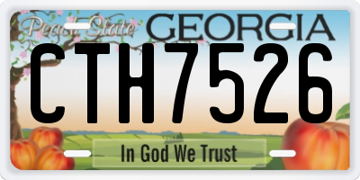 GA license plate CTH7526
