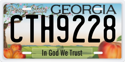 GA license plate CTH9228