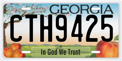 GA license plate CTH9425