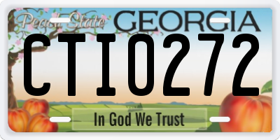 GA license plate CTI0272