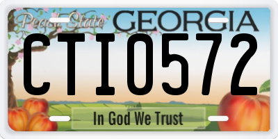 GA license plate CTI0572