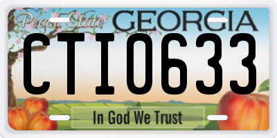 GA license plate CTI0633