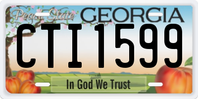GA license plate CTI1599