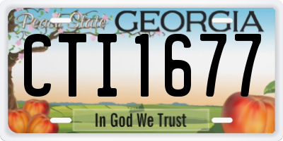 GA license plate CTI1677