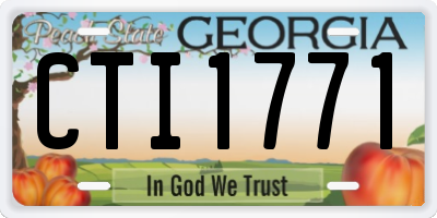 GA license plate CTI1771