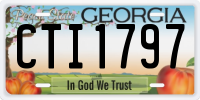 GA license plate CTI1797