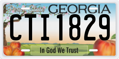 GA license plate CTI1829