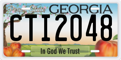 GA license plate CTI2048