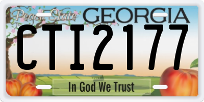 GA license plate CTI2177