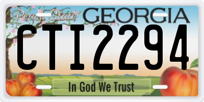 GA license plate CTI2294