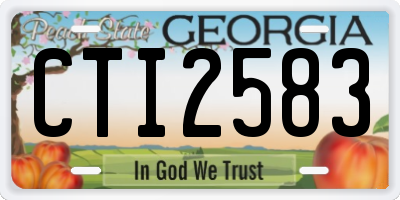 GA license plate CTI2583