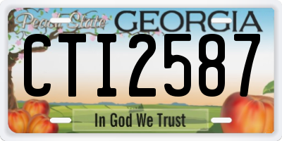 GA license plate CTI2587
