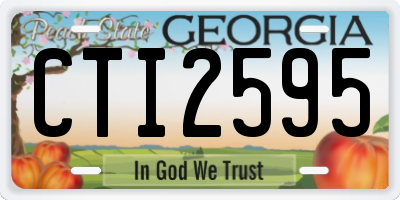 GA license plate CTI2595