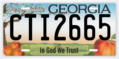 GA license plate CTI2665