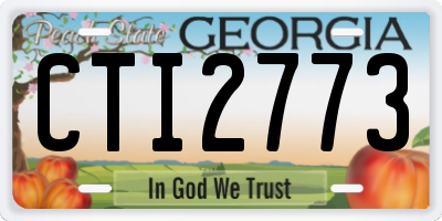 GA license plate CTI2773