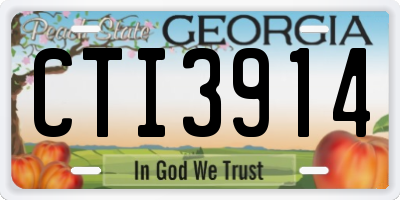 GA license plate CTI3914