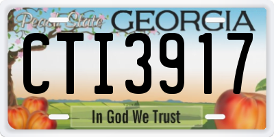 GA license plate CTI3917