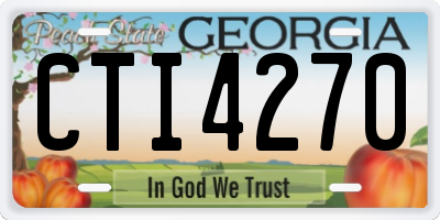 GA license plate CTI4270