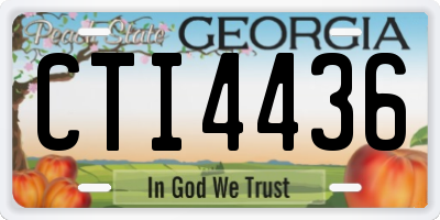 GA license plate CTI4436