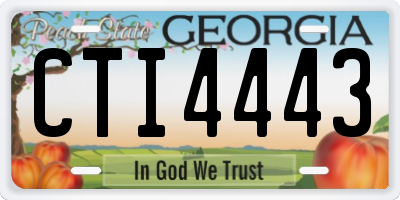 GA license plate CTI4443