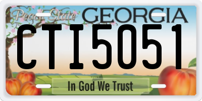 GA license plate CTI5051