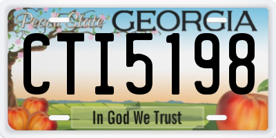GA license plate CTI5198