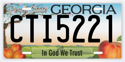 GA license plate CTI5221