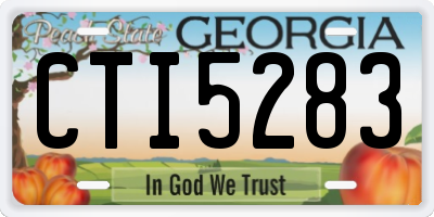 GA license plate CTI5283