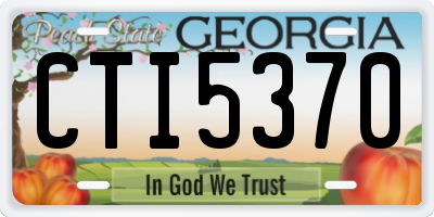 GA license plate CTI5370