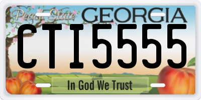 GA license plate CTI5555