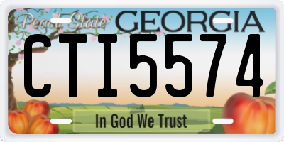 GA license plate CTI5574