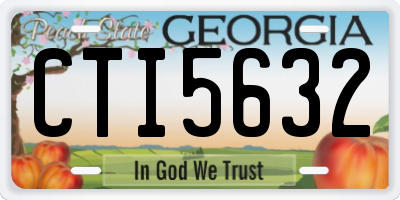 GA license plate CTI5632