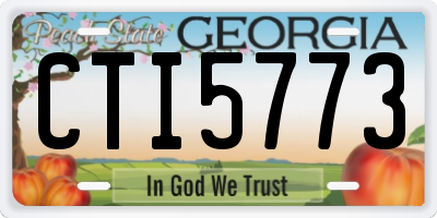 GA license plate CTI5773