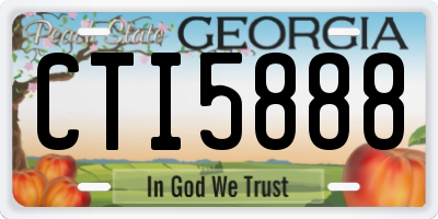 GA license plate CTI5888