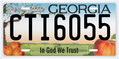 GA license plate CTI6055